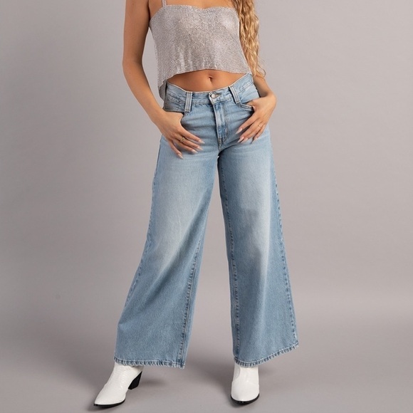 Levi’s 94 Baggy Jeans Pant Mid Wide Denim Classic Y2K Festival Concert Blue 34 - Picture 1 of 14
